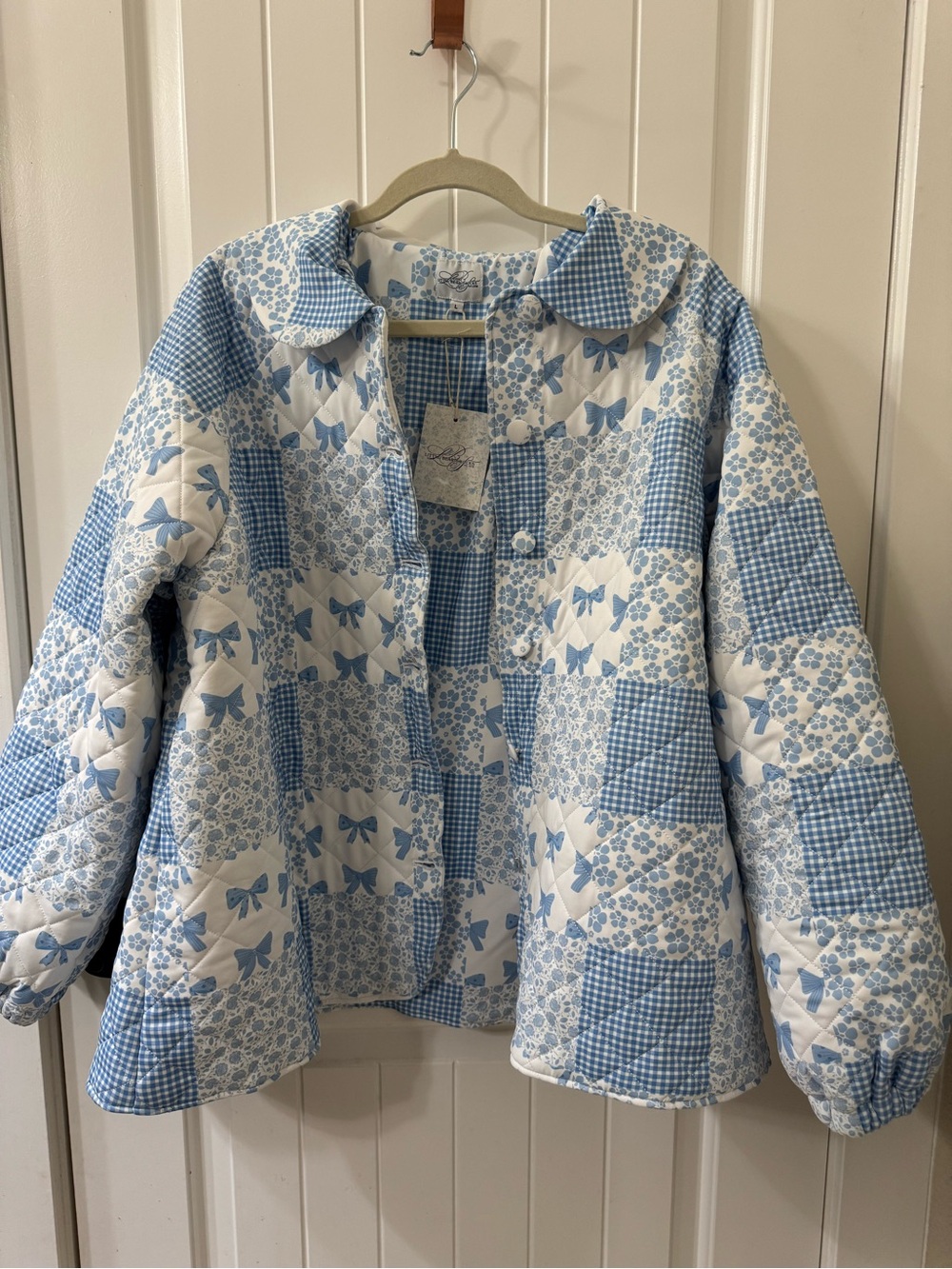 Little Bear Smocks Women’s Quilted Patchwork Jacket | Large